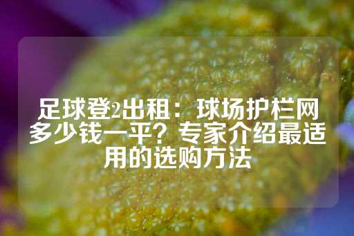 足球登2出租：球场护栏网多少钱一平？专家介绍最适用的选购方法-第1张图片-皇冠信用盘出租